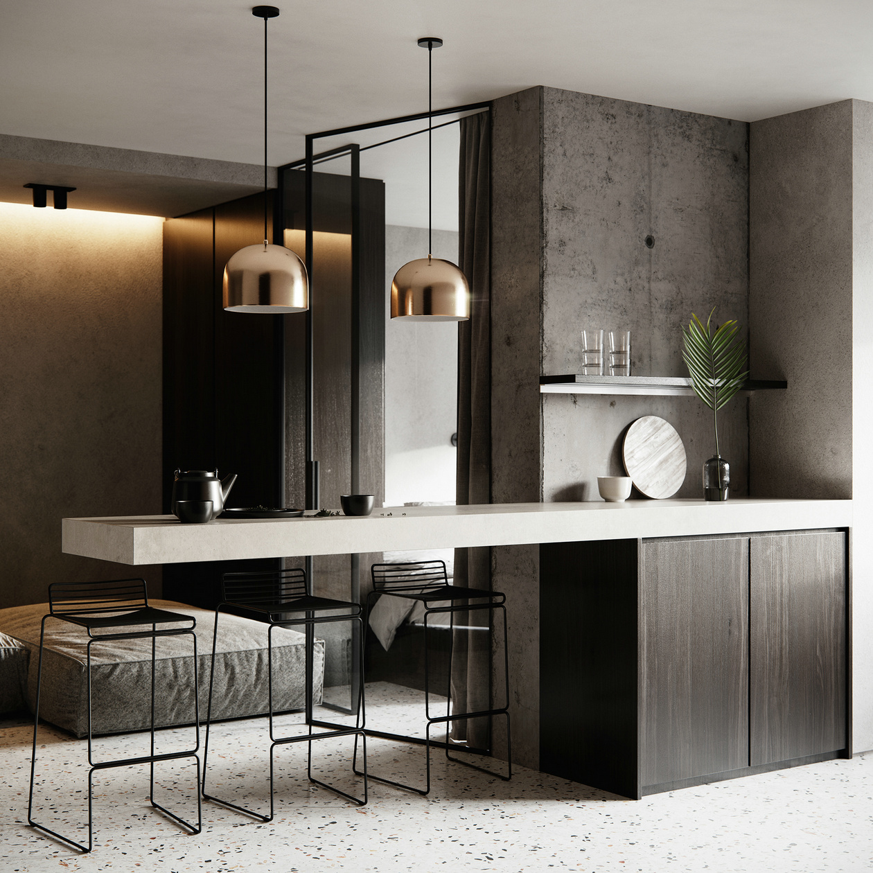 Subtle Functionality: Stainless Steel Kitchen Cabinets with Concealed Handle Systems